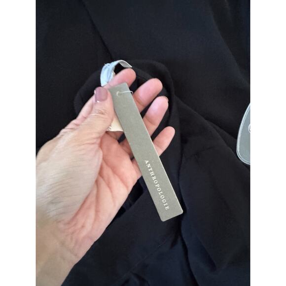 Anthropologie Maeve Long-Sleeve Mock-Neck Midi Dress Black Size Small NEW - Picture 10 of 10